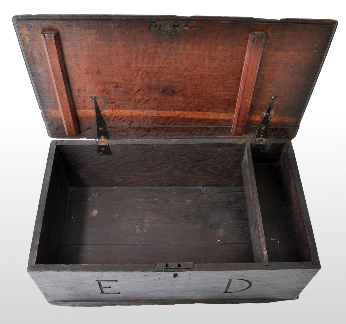 Antique Charles II Oak Bible Box, circa 1680