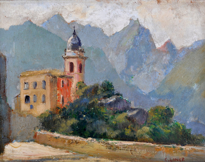 Oil on Panel by the Swiss Impressionist Carl August Liner (1871-1946), circa 1900