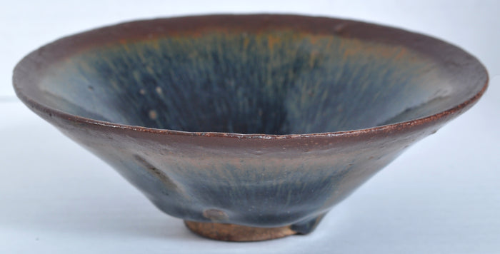 Antique Chinese Song Dynasty "Hare's Fur" Jian Temmoku Bowl, Circa 12th Century