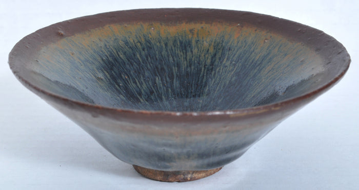 Antique Chinese Song Dynasty "Hare's Fur" Jian Temmoku Bowl, Circa 12th Century