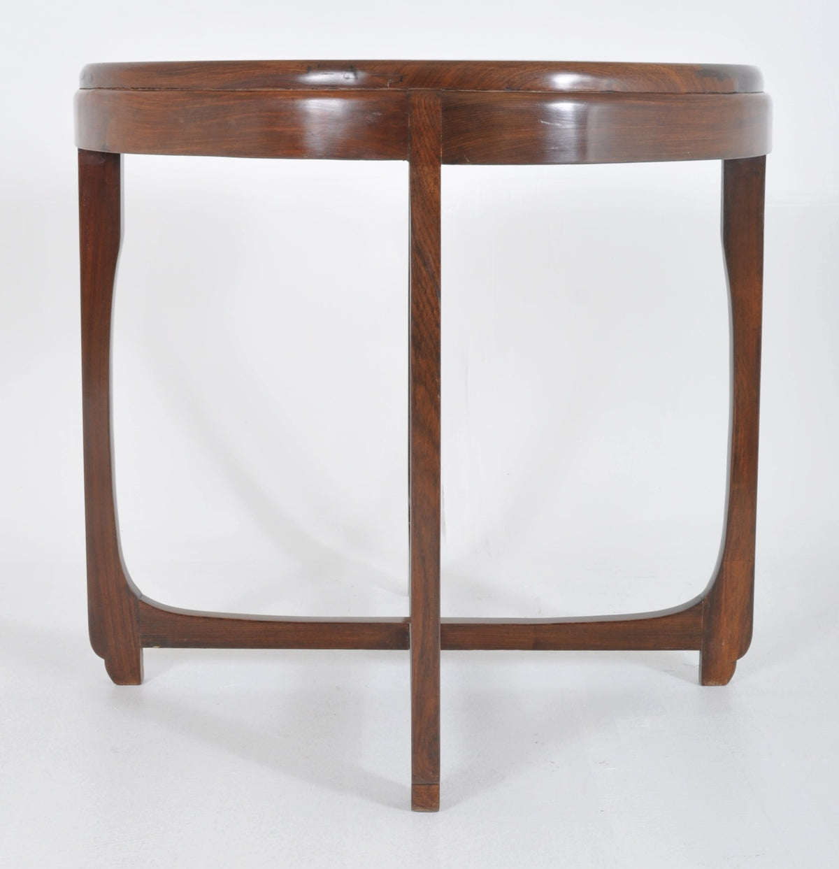 Antique Chinese Art Deco Rosewood & Marble Table Set, Circa 1925