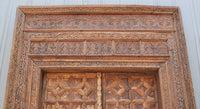 Antique 19th Century Indian Rajastani Carved Door & Frame
