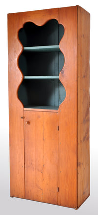 Antique Pennsylvania Dutch York County Painted Pine Cabinet / Cupboard, circa 1850