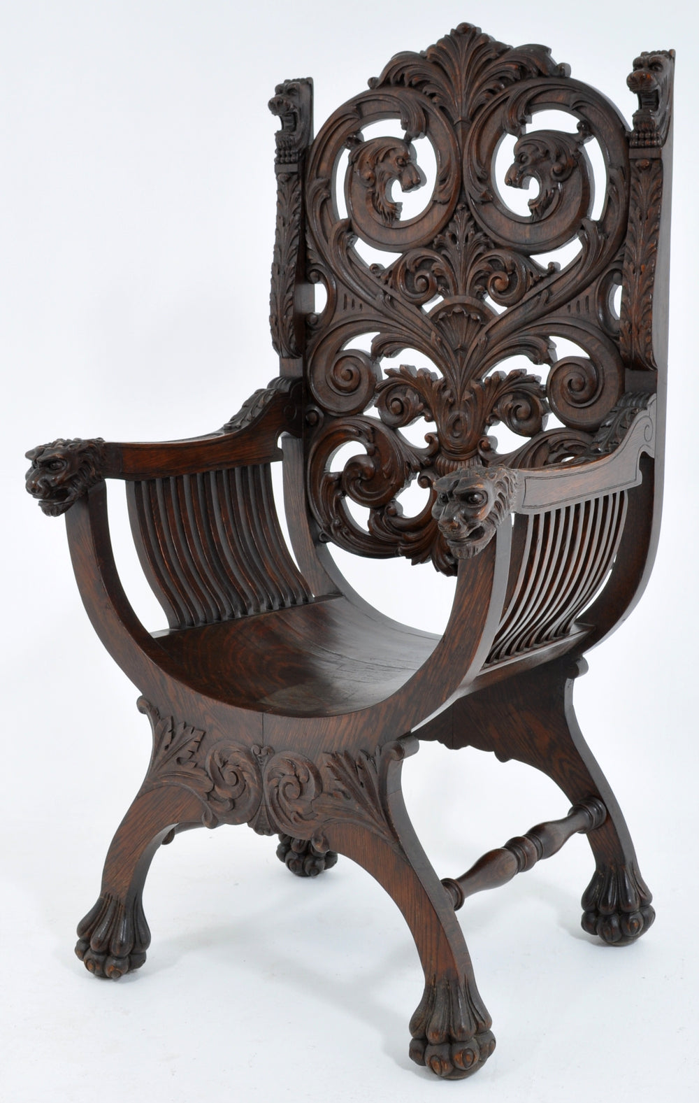 Antique American Robert Mitchell High Back Mahogany Arm Chair, Circa 1 ...