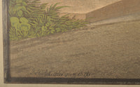 Large Antique Landscape Painting of Bergpark Wilhelmshöhe by Johann Heinrich Bleuler (Swiss, 1787-1857), 1826