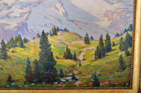 "Mount Rainier," Oil on Canvas by California Impressionist Robert Alexander Graham (1873-1946), Circa 1910