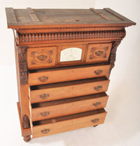 Antique Scottish Tall Walnut Chest of Drawers/Dresser, Circa 1870