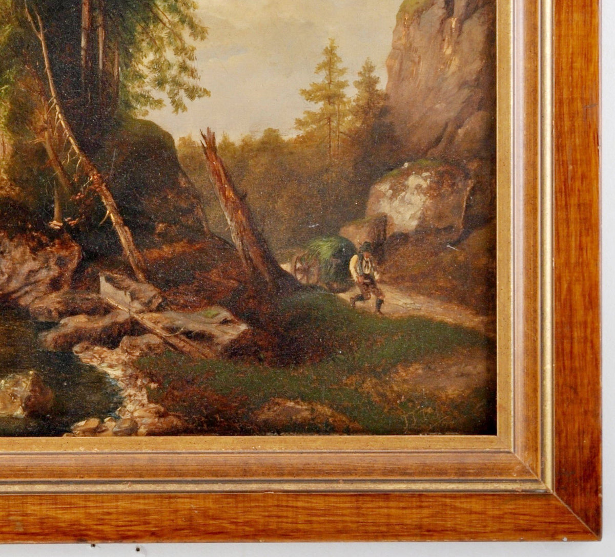 Antique Oil on Canvas Painting Jean-Michel Cels (1819–1894), Circa 1850