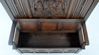 Antique French Oak Renaissance Revival Settle/Bench/Hall Seat, Circa 1890