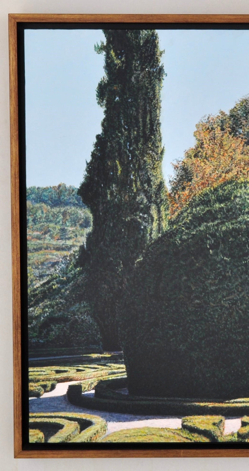 "Parterre at Casa de Mateus," Acrylic on Paper over Wood Panel, Tom Fawkes (1941- ), 2007
