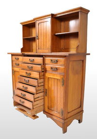 Antique Arts & Crafts Oak Sheet Music Cabinet, Circa 1890