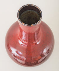 Monumental Antique Chinese Qing Dynasty 'Sang de Boeuf' Flambé Porcelain Vase, Circa 1890