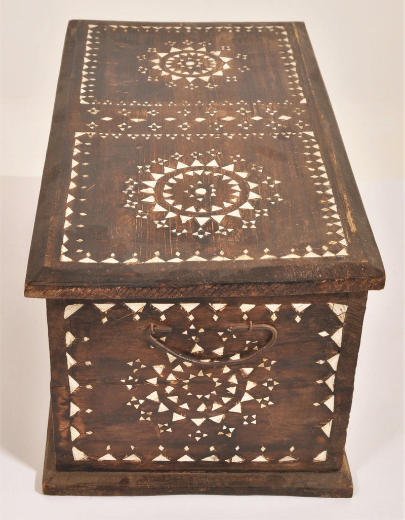 Antique Qajar Period Inlaid Padauk Wood Islamic Quran Casket/Box, Circa 1880
