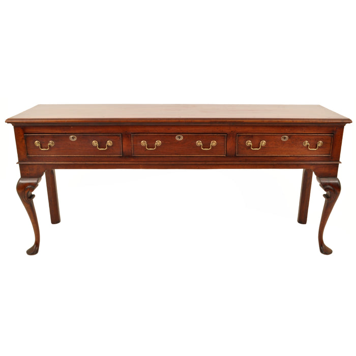 Antique Georgian George III Walnut Long Welsh Dresser Base / Server / Table, circa 1760