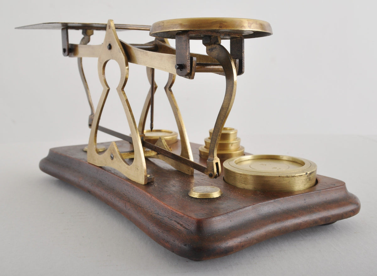 Antique Brass Postal Scale, Circa 1870