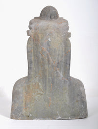 Antique 18th/19th Century Chinese Carved Stone Head of a Bodhisattva