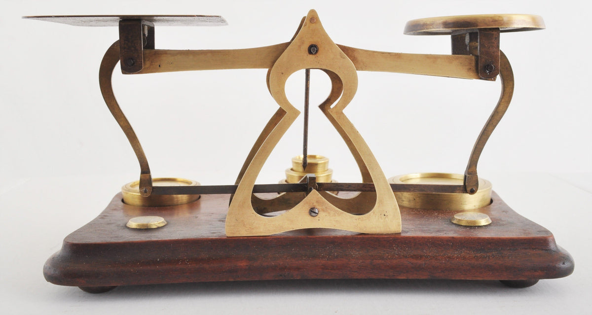 Antique Brass Postal Scale, Circa 1870