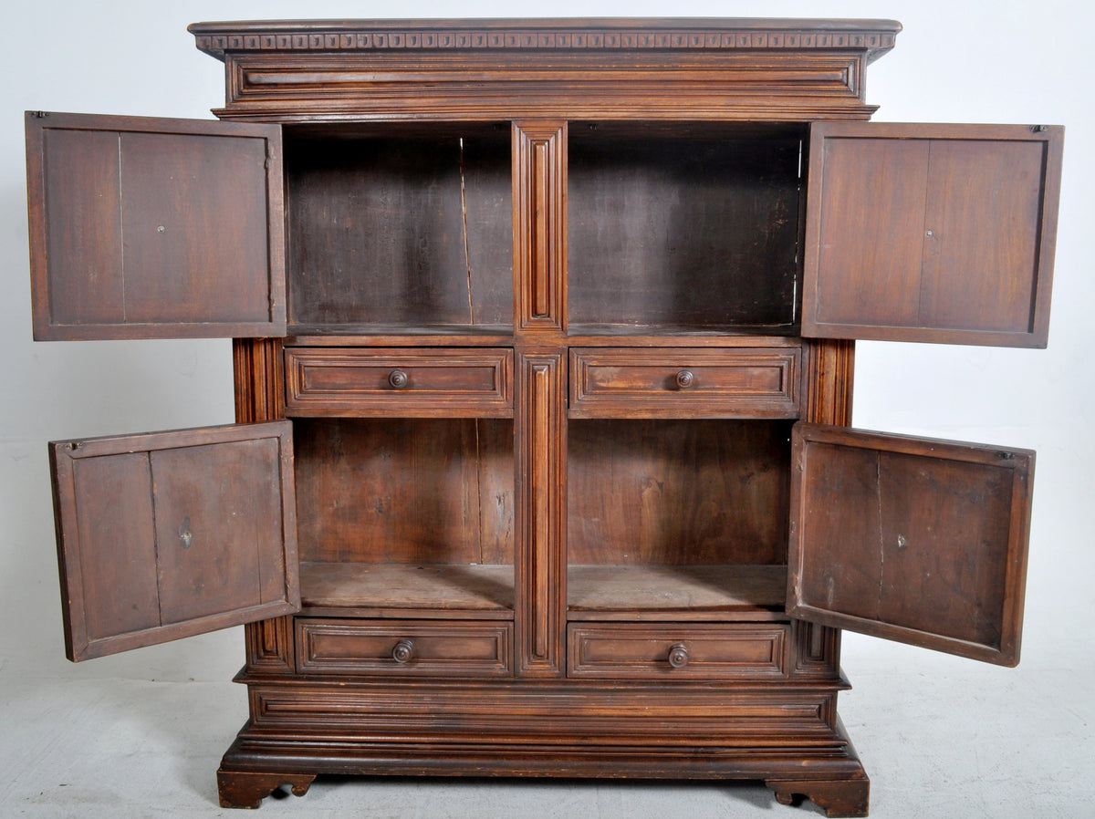 18th Century Italian Baroque Cabinet in Walnut, Circa 1750