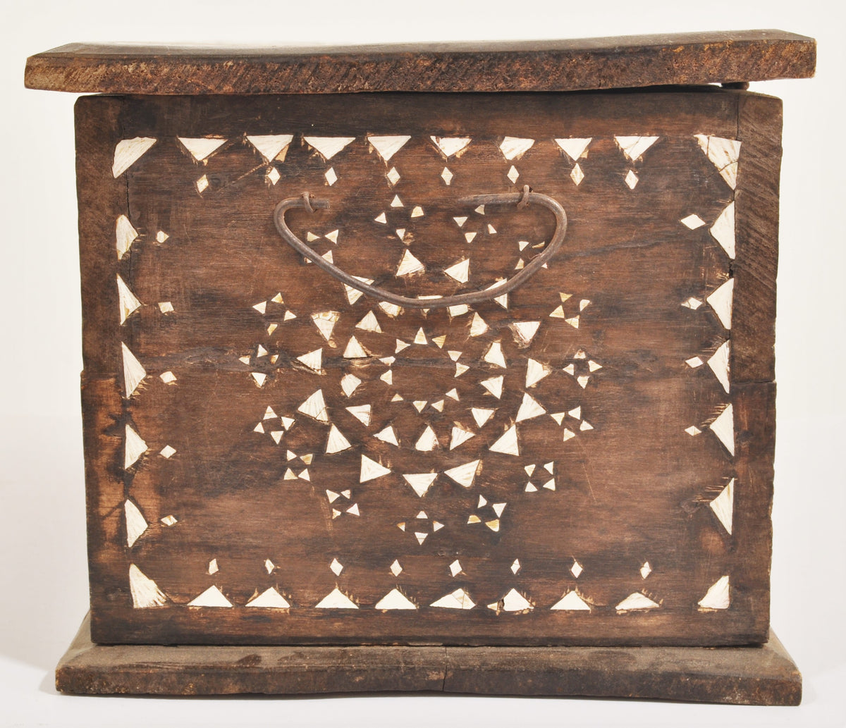 Antique Qajar Period Inlaid Padauk Wood Islamic Quran Casket/Box, Circa 1880