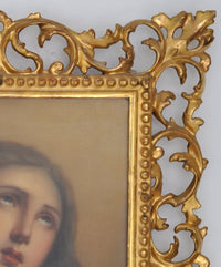 Antique Italian Grand Tour Oil on Canvas painting, "Mary Magdalene," by Achille Leonardi (Italian, 1800-1870), Circa 1840
