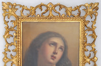 Antique Italian Grand Tour Oil on Canvas painting, "Mary Magdalene," by Achille Leonardi (Italian, 1800-1870), Circa 1840