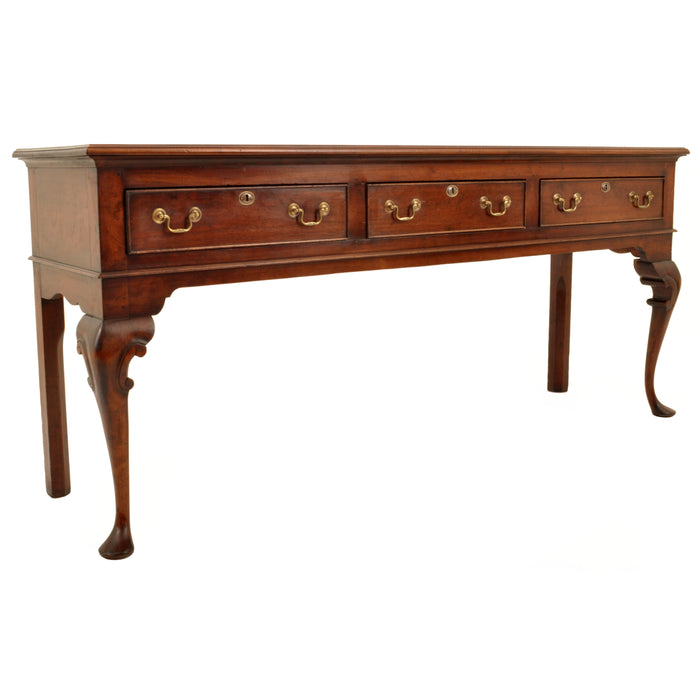 Antique Georgian George III Walnut Long Welsh Dresser Base / Server / Table, circa 1760