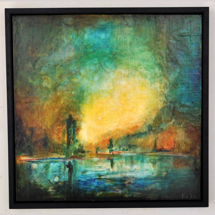 "New Orleans," Encaustic painting Molly Cliff Hilts (1958- )