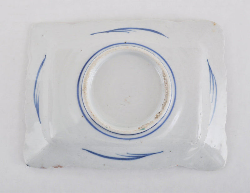 Antique Japanese Meiji Period Akai Imari Relish Dish, Circa 1850