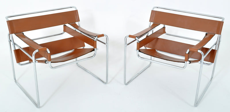 Pair of Vintage Wassily Chairs by Marcel Breuer and Produced by Knoll