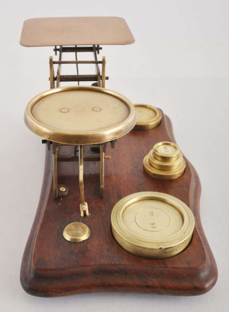 Antique Brass Postal Scale, Circa 1870