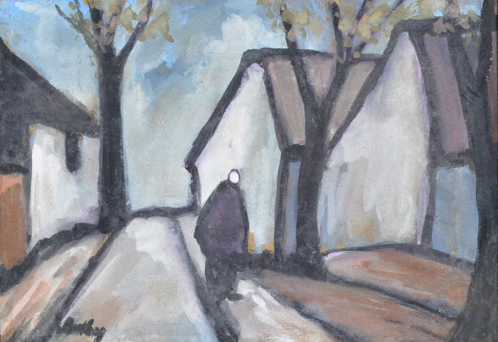 Gouache on Board by Irish Artist Markey Robinson (1918-1999)