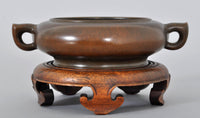 Antique 18th Century Chinese Qing Dynasty Bronze Censer, Circa 1700