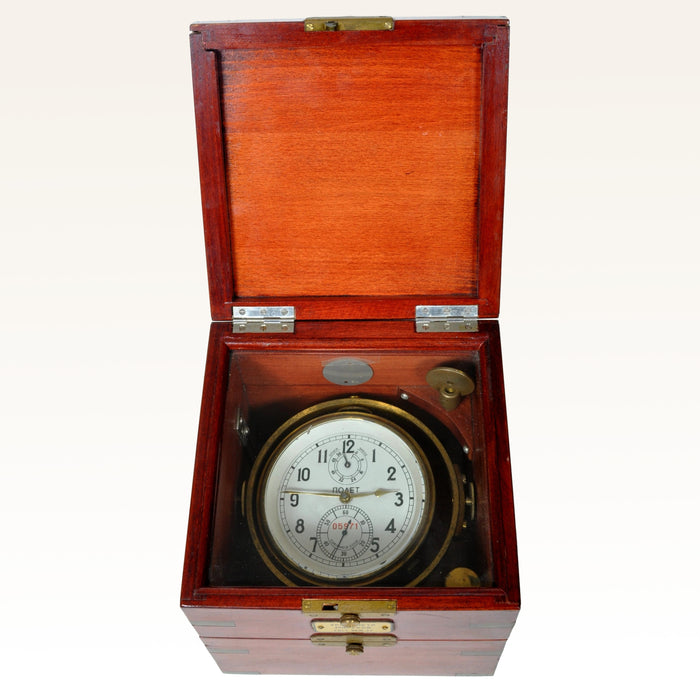 Russian Marine Chronometer in Mahogany Case