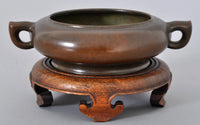 Antique 18th Century Chinese Qing Dynasty Bronze Censer, Circa 1700