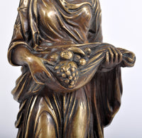 Antique French Bronze Sculpture of Ceres, Goddess of Agriculture, Circa 1850