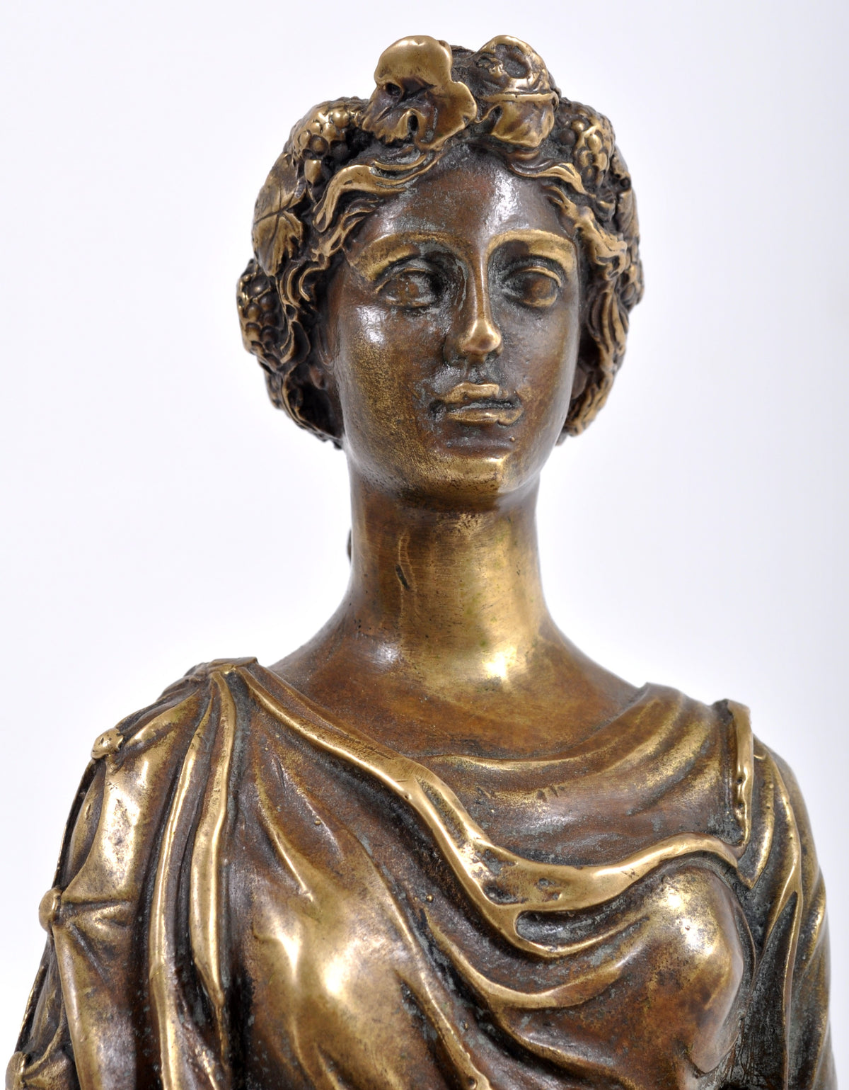 Antique French Bronze Sculpture of Ceres, Goddess of Agriculture, Circa 1850