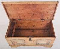 Antique German Painted Pine Chest/Trunk, Circa 1820