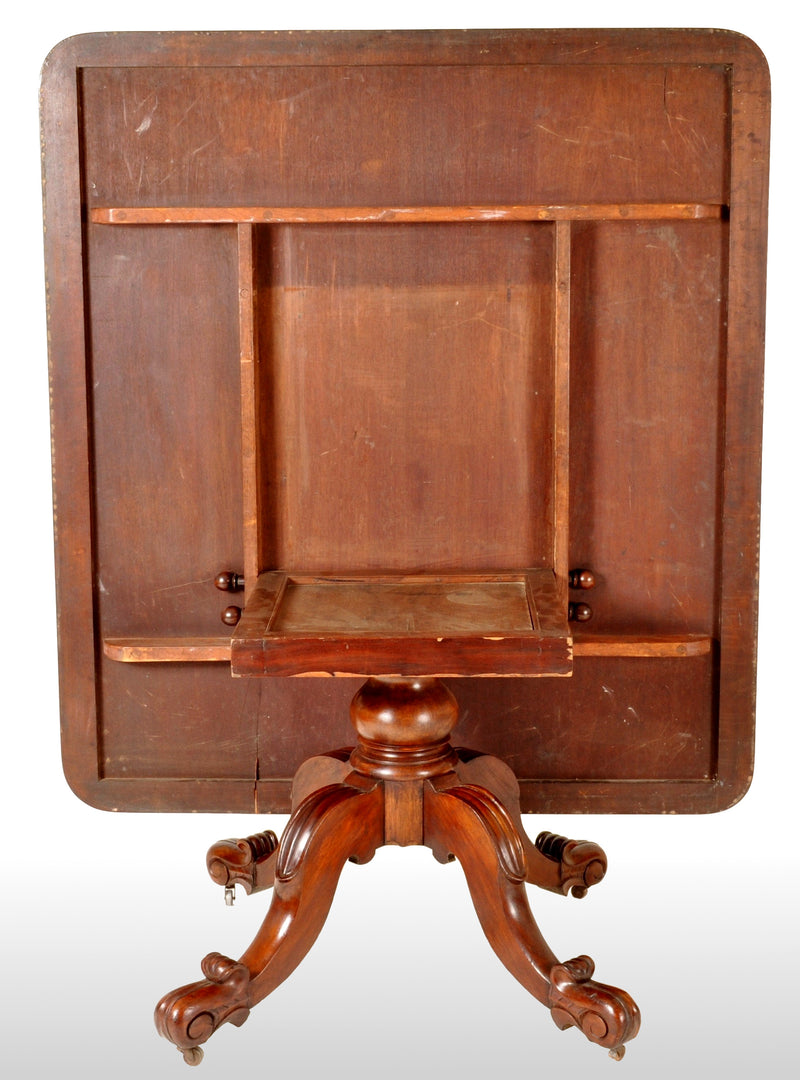 Antique English Mahogany Breakfast / Dining Tilt-Top Table, Circa 1860