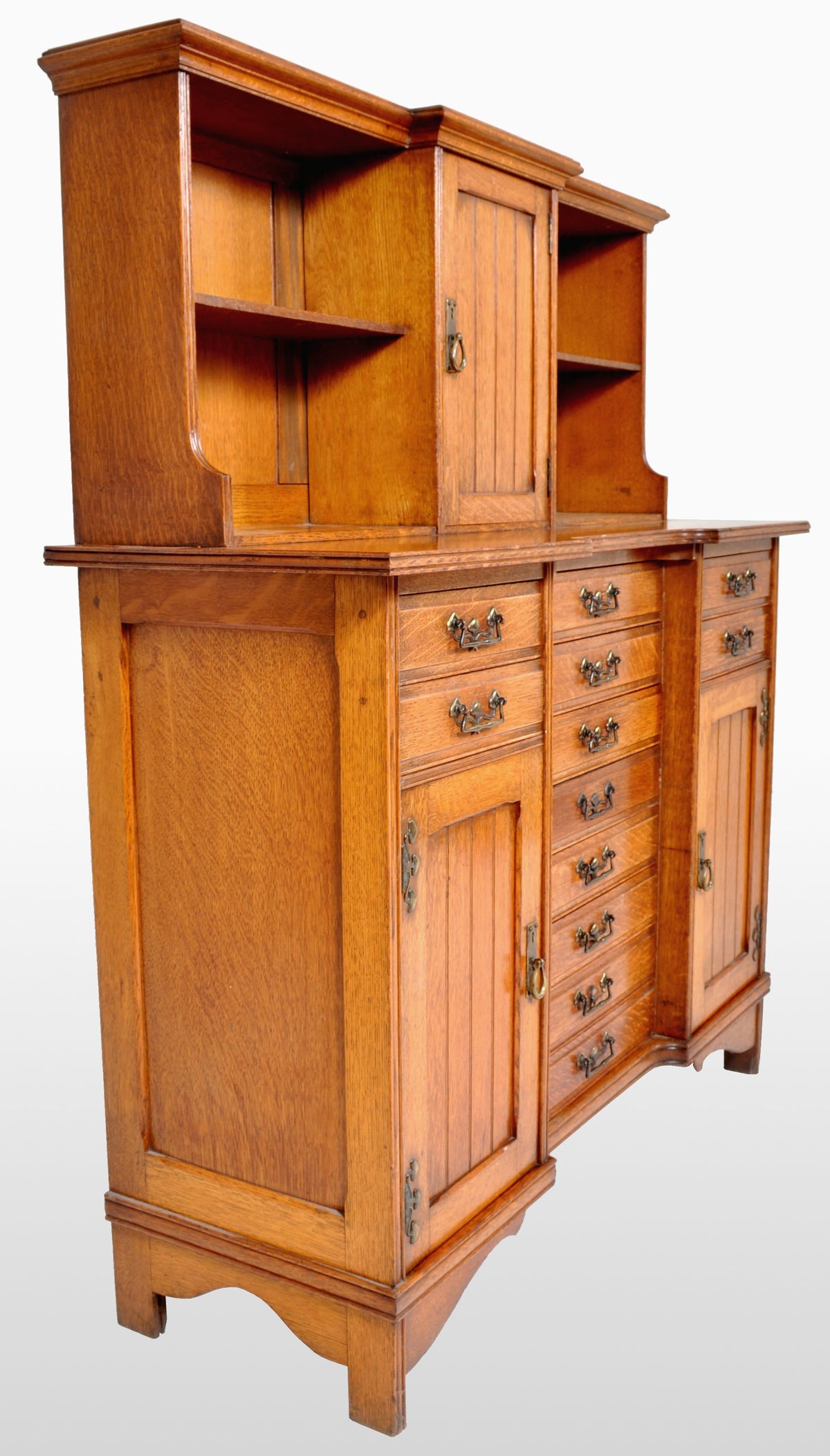 Antique Arts & Crafts Oak Sheet Music Cabinet, Circa 1890