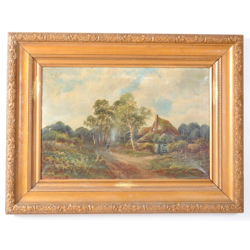 Late 19th Century French Oil on Canvas Landscape Scene