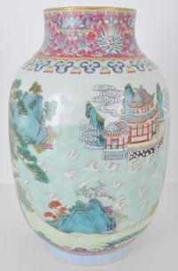 Antique Chinese Qing Dynasty Famille Verte Porcelain Vase, Circa 1890
