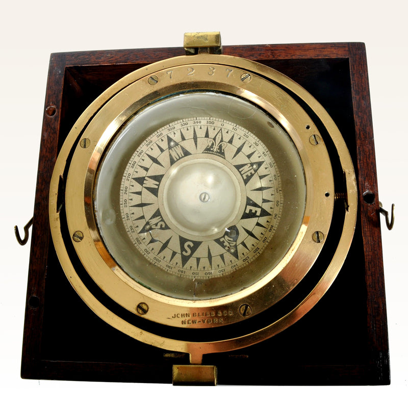 John Bliss American Marine Compass, Circa 1850