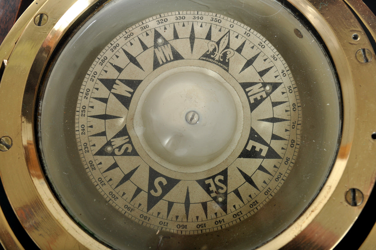 John Bliss American Marine Compass, Circa 1850