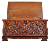Antique Arts & Crafts Carved Oak Coffer, circa 1900