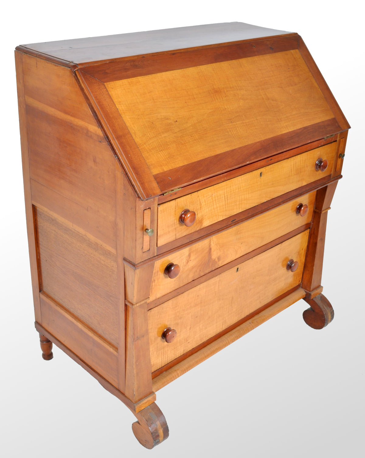 Antique American Pre-Civil War Maple Bureau / Desk, circa 1840