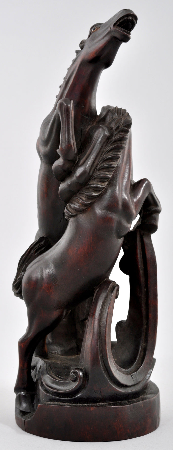 Antique Chinese Carved Ebony Horse Statue / Sculpture, Circa 1880