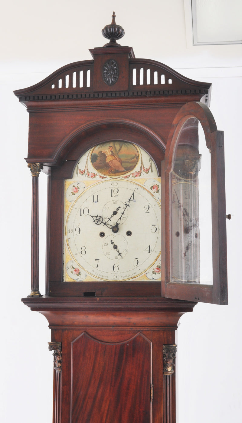 Antique English George III Mahogany 8-Day Longcase/Grandfather Clock by Clement Gowland of Sunderland, Circa 1790