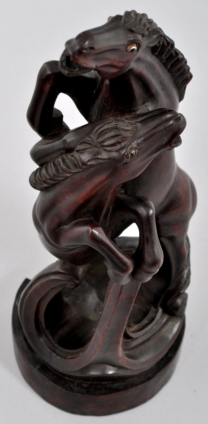 Antique Chinese Carved Ebony Horse Statue / Sculpture, Circa 1880