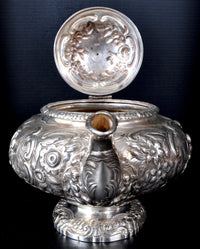 Antique Georgian Sterling Silver Rococo Teapot, Joseph Angell, Snr, London 1816