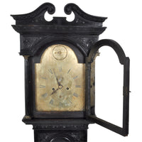 Antique Georgian Scottish Oak Longcase 8-Day Clock by John Steil of Edinburgh, circa 1745